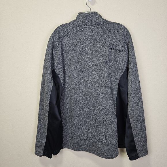 Spyder Gait Men 1/2 Zip Sweater Jacket XXL Gray Black Knit Outdoor Fleece 229518 - Picture 3 of 15